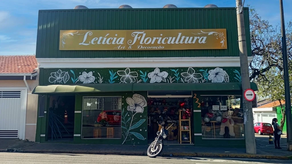 Fachada da Letícia Floricultura na Rua Floriano Peixoto, em Salto